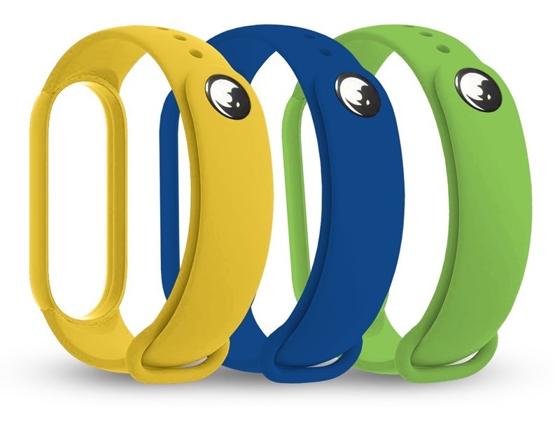 Set řemínků RhinoTech na Xiaomi Mi Band 7 (3 Pack) (RTACC239) modrý/žlutý/zelený