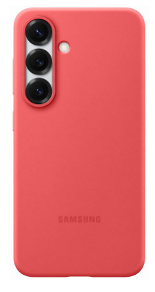 Kryt na mobil Samsung Silicone na Galaxy S25 červený