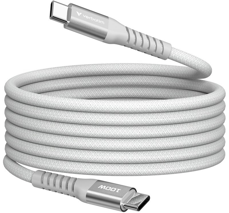 Kabel Verbatim Sync & Charge USB-C/USB-C 100W 1,2m - šedý