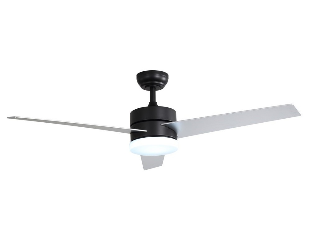 Stropní svítidlo IMMAX NEO LITE VARIABLE SMART LED s ventilátorem, 24W, Wi-Fi, TUYA - černé/hnědé