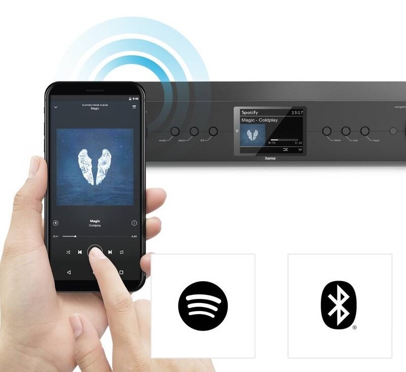 Internetový radiopřijímač s DAB+ Hama DIT2105SBTX černý Internetový radiopřijímač s DAB+ Hama DIT2105SBTX černý