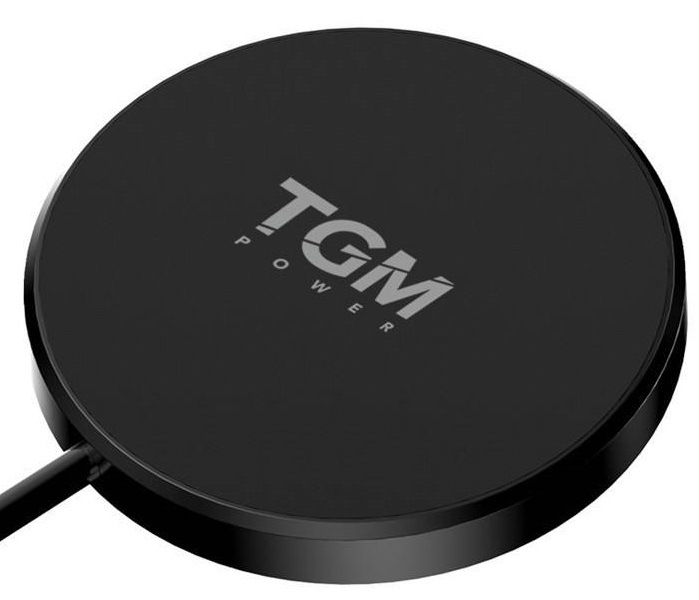 Bezdrátová nabíječka TGM POWER 15W 3v1 kompatibilní s MagSafe černá