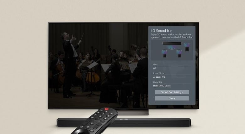 Soundbar LG S60T černý LGGS40T wow rozhraní