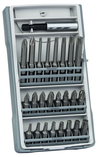 Sada bitů Bosch, typ PH, PZ a Torx, 25 kusů