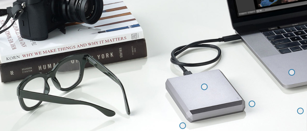 Externí pevný disk 2,5" Lacie Mobile Drive 2TB, USB-C stříbrný