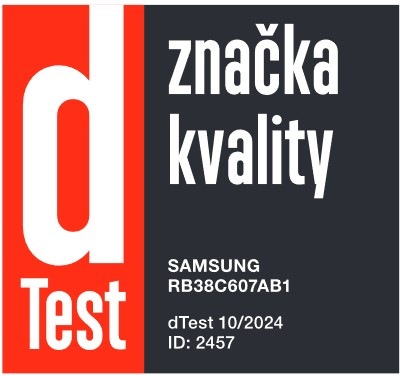 Značka kvality dTest Samsung RB38C607AB1/EF
