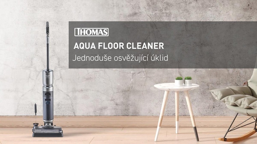 Čistič na tvrdé podlahy Thomas FloorCleaner Cordless šedý Čistič na tvrdé podlahy Thomas FloorCleaner Cordless šedý