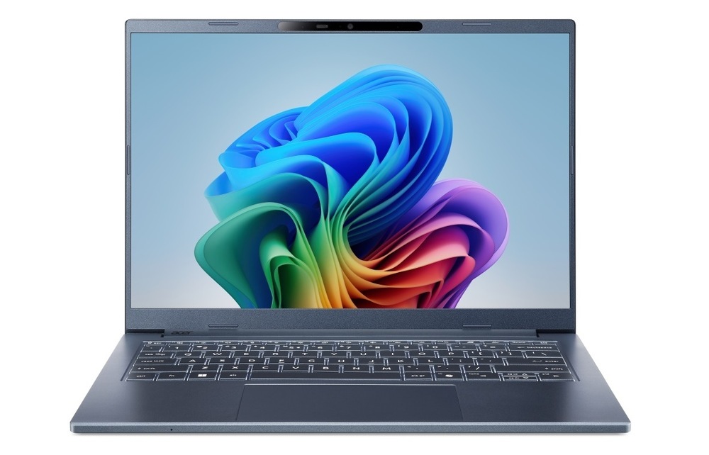 Notebook Acer Aspire 14 AI (A14-11M-X6R7) modrý Zapnutý notebook Acer Aspire 14 AI (A14-11M-X6R7) zepřeedu