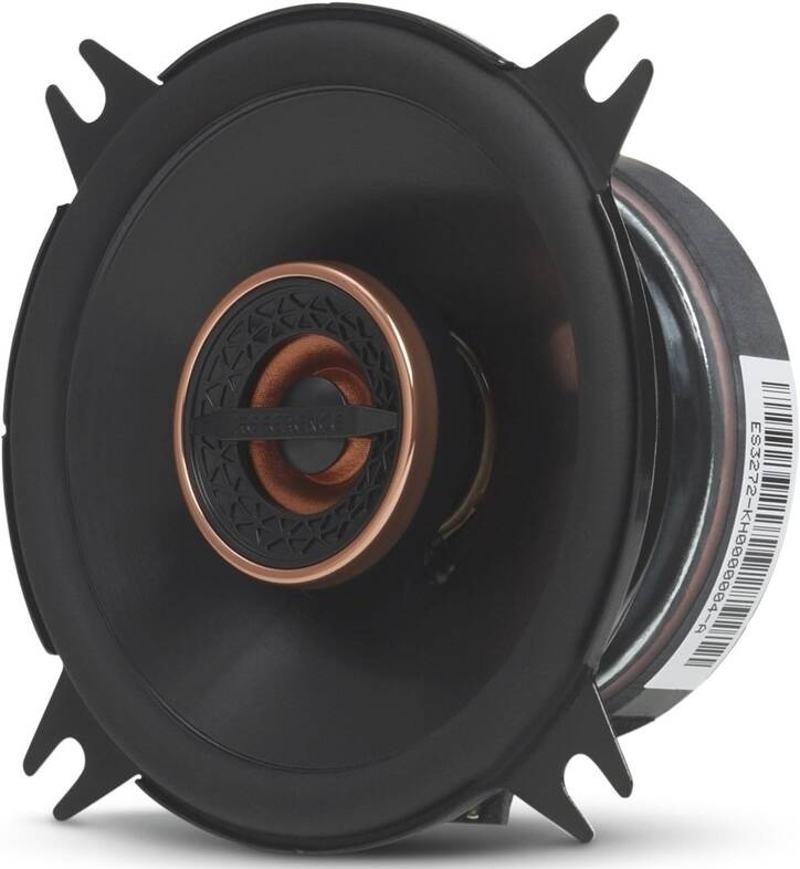 Reproduktory Infinity REF-4032CFX černé Boční pohled na reproduktor Infinity REF-4032CFX s viditelným magnetem a kompaktní konstrukcí pro montáž do dveří auta