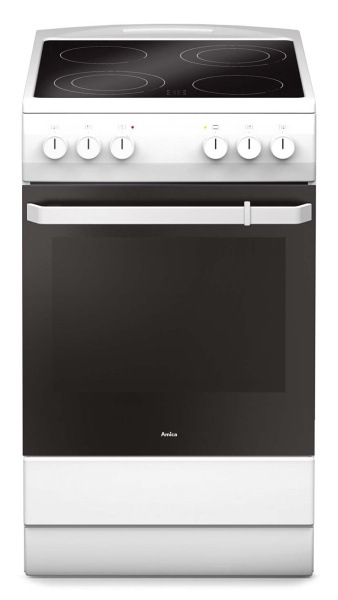 Sklokeramický sporák Amica SHC 5861 W bílý