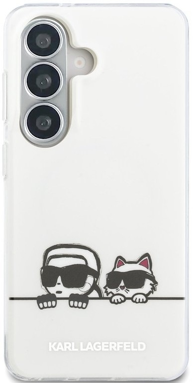 Kryt na mobil Karl Lagerfeld IML K&CH Peekaboo Logo Magnetic na Samsung Galaxy S26 v bílém designu