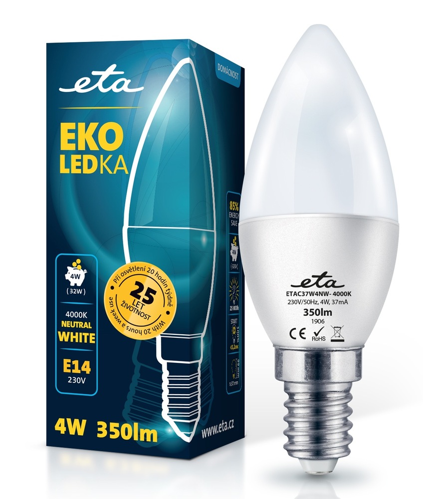 Led žárovka 4W ETA se světelným tokem 350 Lm
