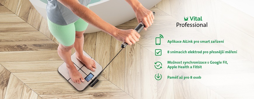 Osobní váha ETA Vital Professional s aplikací 8781 90000 černá/nerez Osobní váha ETA Vital Professional s aplikací 8781 90000 černá/nerez