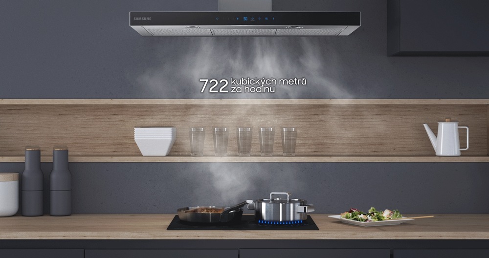 Odsavač par Samsung NK36N5703BS/UR nerez Odsavač par Samsung NK36N5703BS/UR - odsávání par nad varnou deskou