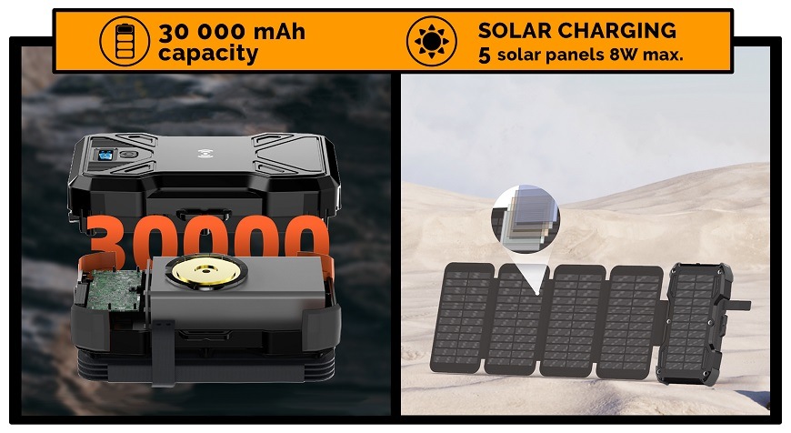 Powerbanka Viking TYR III, 30 000mAh černá