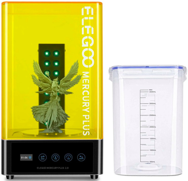 Elegoo Mercury Plus 2.0 čisticí a vytvrzovací stanice 2 v 1 s mycí nádobou pro resinové 3D výtisky