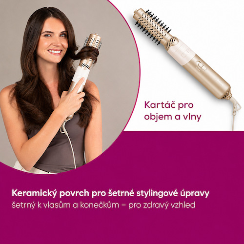 Kulma Beurer BEU-HT85 zlatá Kartáč je opatřen keramickým povrchem
