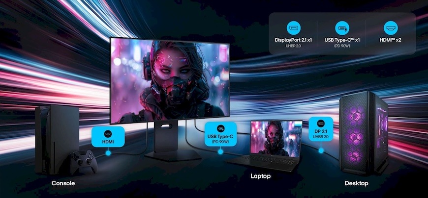 Herní monitor LG UltraGear 32GX870B-B černý OLED panel monitoru od LG je skvěle vyladěný, proto můžete počítat se svižnou dobou odezvy 0,03 ms.