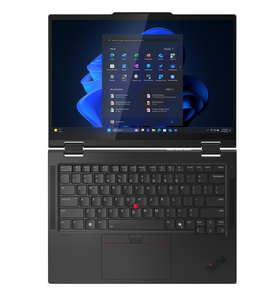 Notebook Lenovo ThinkPad T14s 2-in-1 Gen 1 černý Otevřený notebook Lenovo ThinkPad T14s 2-in-1 na 180°