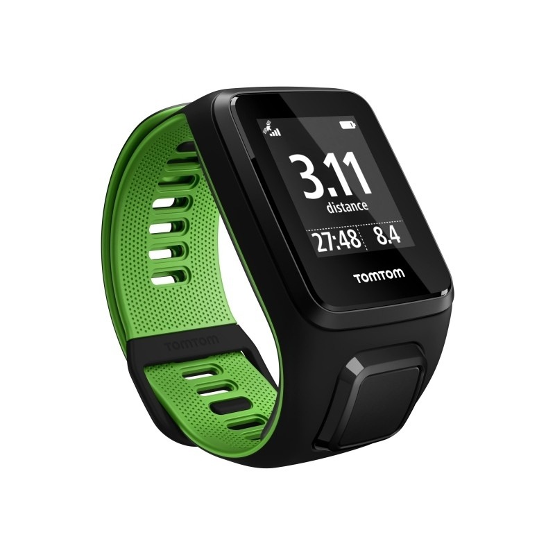Chytré hodinky Tomtom Runner 3 Cardio (L) černé/zelené Chytré hodinky Tomtom Runner 3 Cardio (L) černé/zelené
