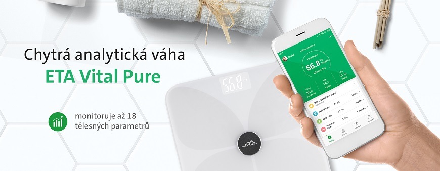 Osobní váha ETA Vital Pure s aplikací 7781 90000 bílá