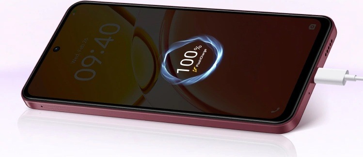 Mobilní telefon vivo Y21d 4 GB / 128 GB zelený Detail smartphonu s ilustrací 100% nabití