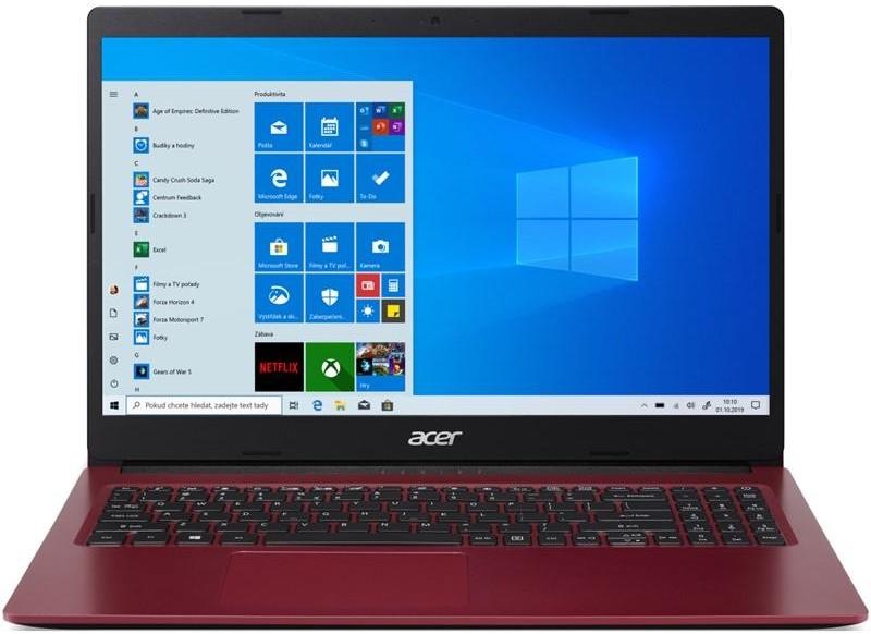 Notebook Acer Aspire 3 (A315-34-C43G) červený + Microsoft 365 pro jednotlivce červený