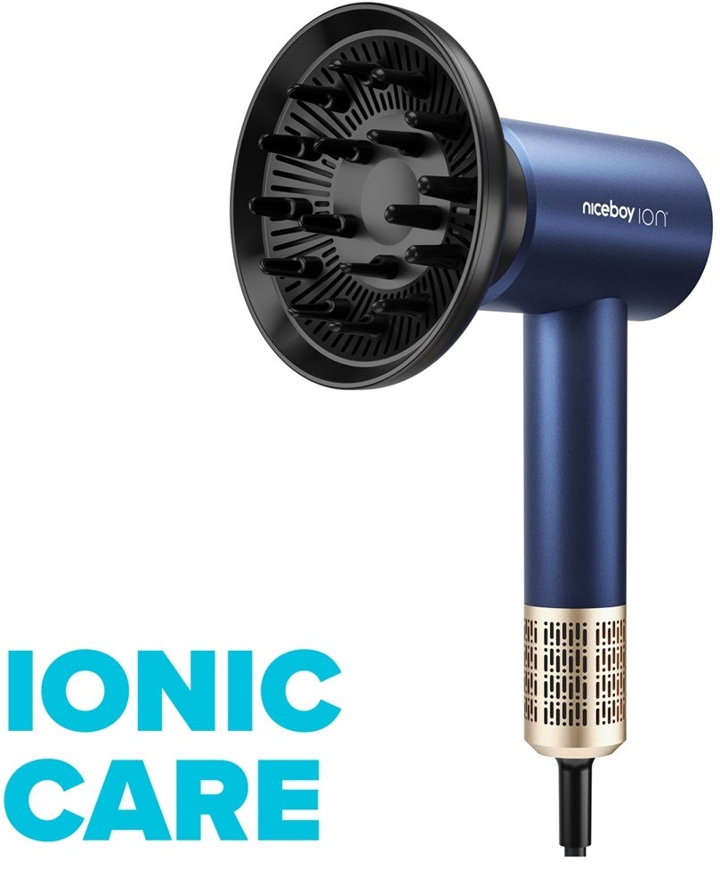 Fén Niceboy AirSonic ELITE modrý