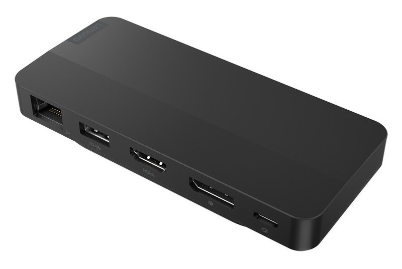 Dokovací stanice Lenovo s podporou Plug & Play, černá barva