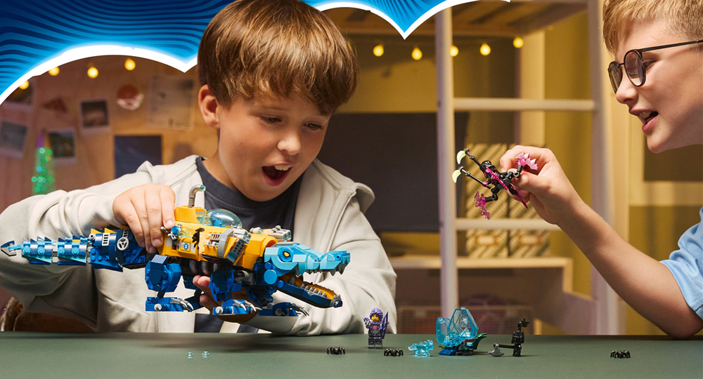 Stavebnice LEGO® DREAMZzz™ 71512 Krokodýlí ponorka Stavění 1 107 dílků nabízí školákům možnost objevovat funkce modelu a sledovat postup v aplikaci LEGO Builder.