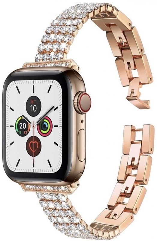 Řemínek WG Universal, kovový, shine, 22mm - rose gold
