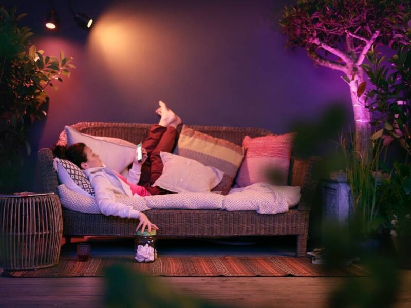 Venkovní svítidlo Philips Hue Lily White and Color Ambiance Spot 3ks černé