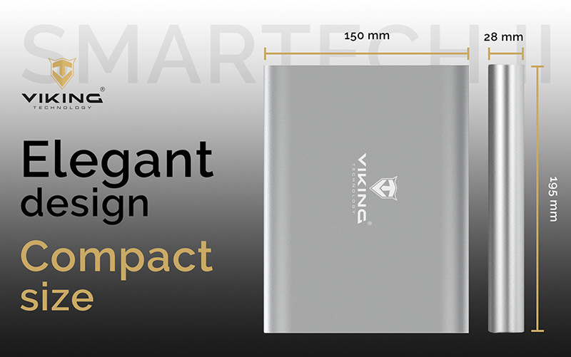 Powerbanka Viking Smartech II QC 3.0 40 000mAh šedá Viking Smartech II QC 3.0 40 000 mAh, šedá