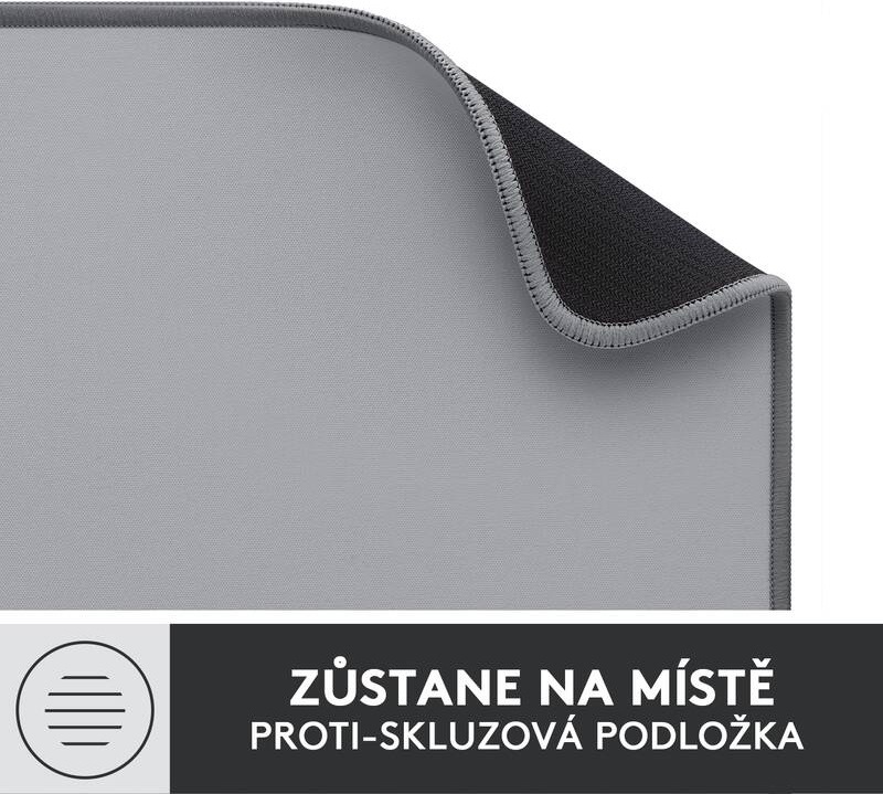 Podložka pod klávesnici a myš Logitech Desk Mat Studio Series. 30 x 70 cm šedá Podložka pod klávesnici a myš Logitech Desk Mat Studio Series. 30 x 70 cm šedá