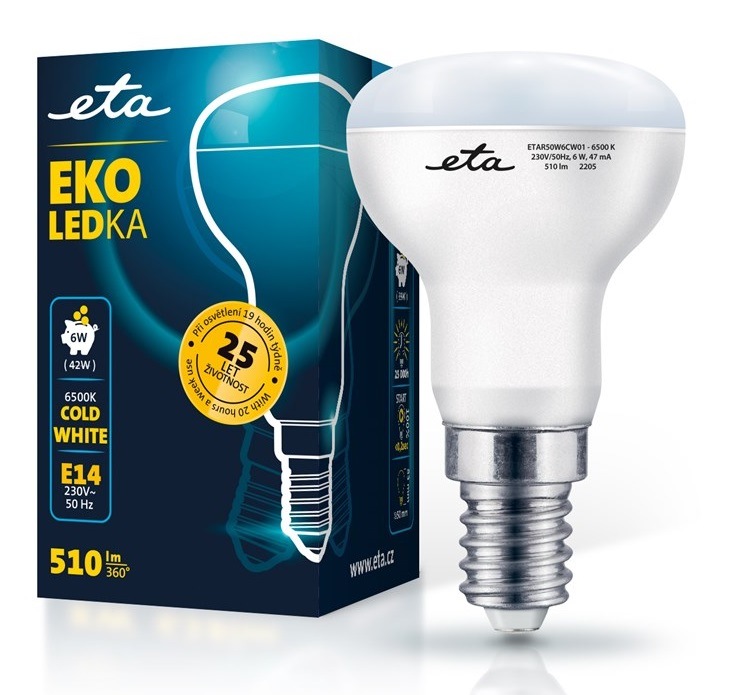 Žárovka ETAR50W6CW01