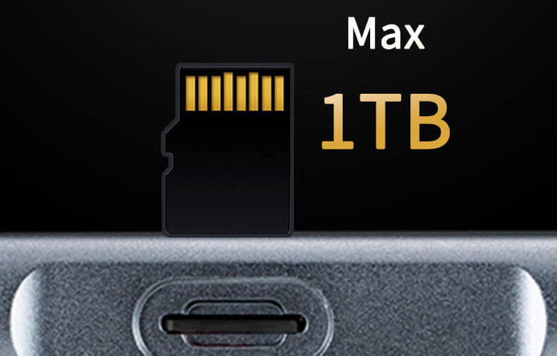 Přehrávač xDuoo X5 podporuje paměťové karty s kapacitou do 1 TB