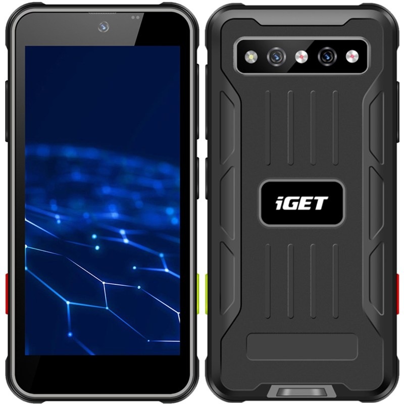 Mobilní telefon iGET mini v černé barvě.