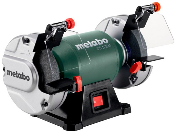 Kotoučová bruska Metabo DS 125 M 604125000 s dvojicí brusných kotoučů a ochrannými skly proti jiskrám