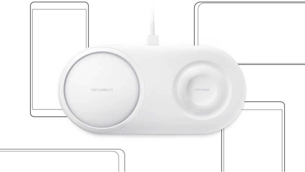 Bezdrátová nabíječka Samsung Duo Pad bílá Bezdrátová nabíječka Samsung Duo Pad bílá
