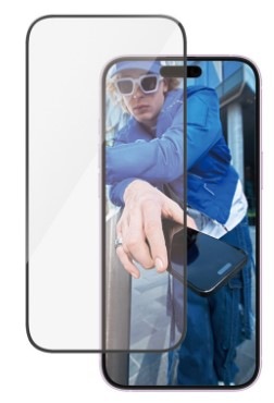 Tvrzené sklo PanzerGlass Ultra-Wide Fit na Apple iPhone 16 Plus/15 Plus s instalačním rámečkem