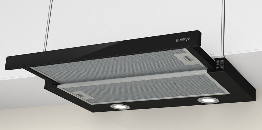Odsavač par Gorenje TH62E4BG černý Odsavač par Gorenje TH62E4BG, vestavná, černá