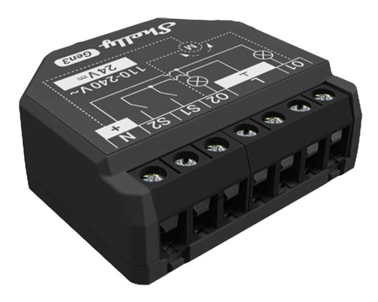 Modul Shelly 2PM Gen3, Wi-Fi černý