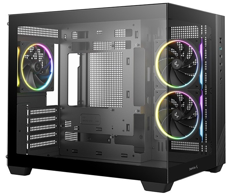 Midi-tower počítačová skříň DeepCool CG330 3F, černá barva