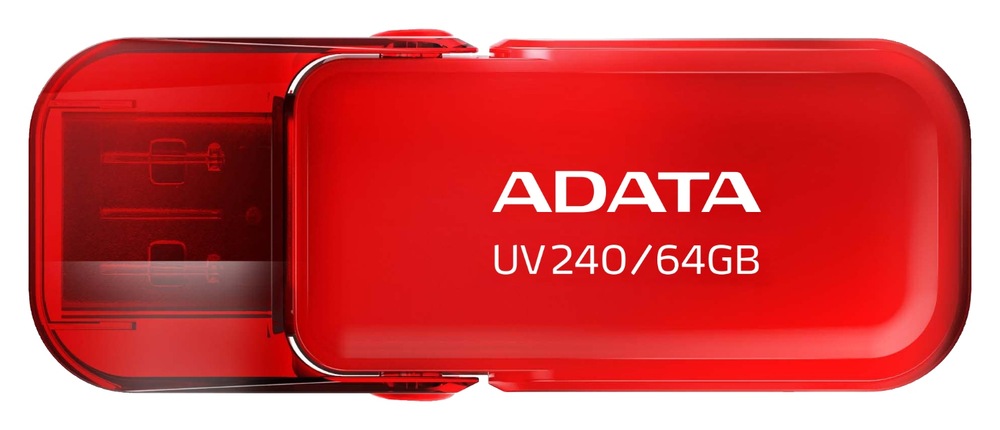 USB Flash ADATA Dash Drive UV240 64GB červený Flash USB ADATA Dash Drive UV240 64GB USB 2.0 umožňuje přenos dat do počítače, televize i pro herní konzole