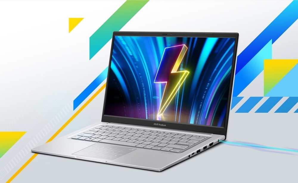 Notebook ASUS Vivobook 14 s motivem rychlého nabíjení na displeji