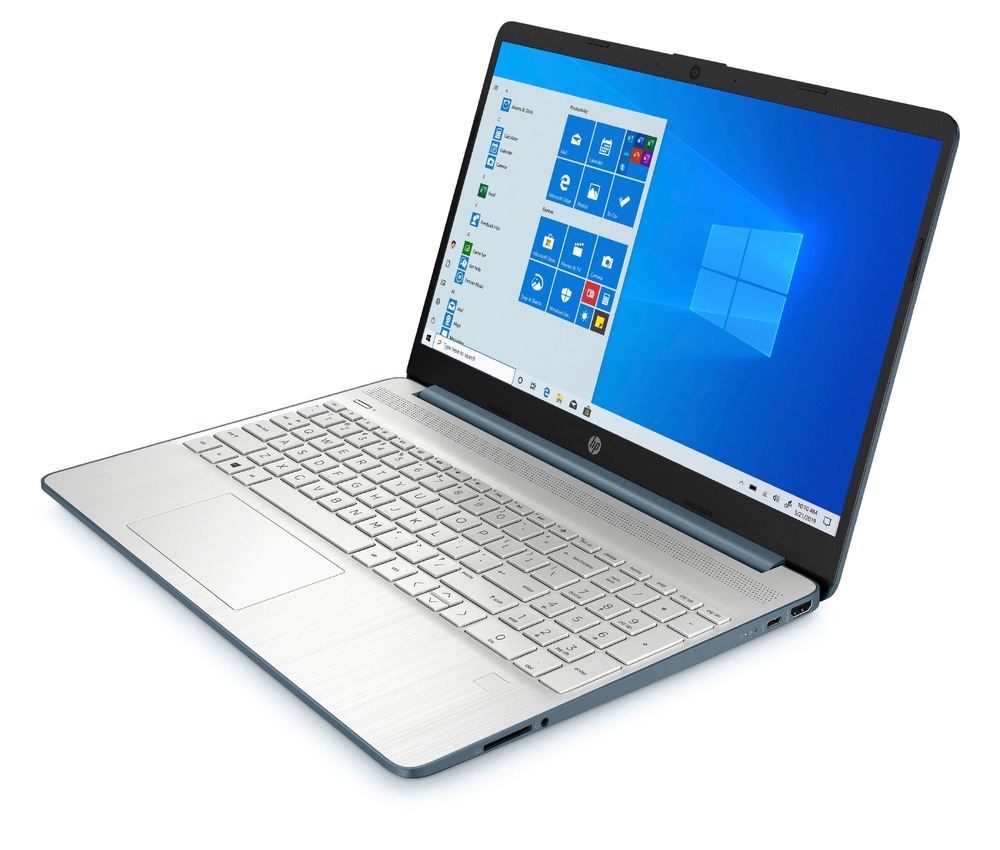 Notebook HP 15s-fq3620nc + Microsoft 365 pro jednotlivce stříbrný/modrý