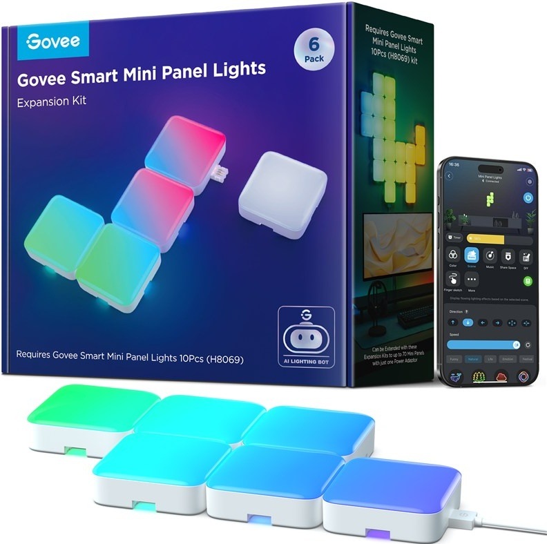 Nástěnné svítidlo Govee Smart mini RGBIC.