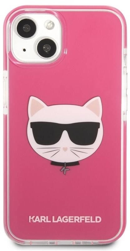Kryt na mobil Karl Lagerfeld Choupette Head na Apple iPhone 13 růžový