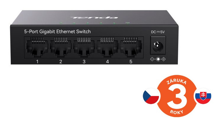 Switch Tenda TEG1005M černý