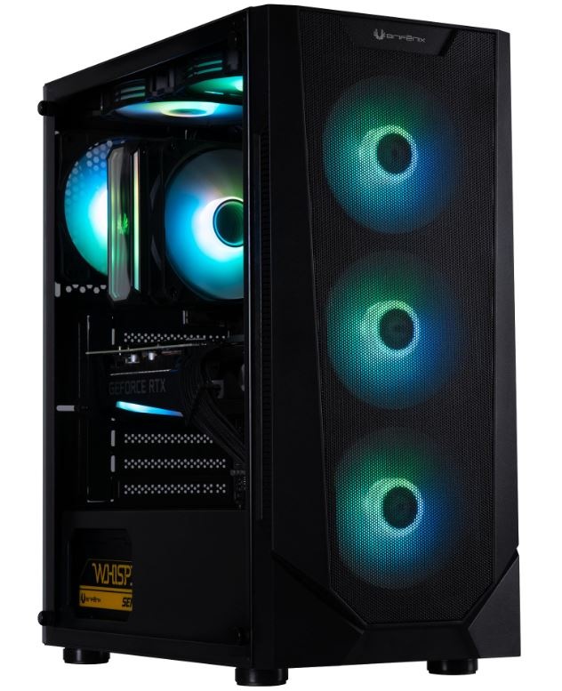 Case BitFenix C60 Negro černá Case BitFenix C60 Negro v detailu z boční strany